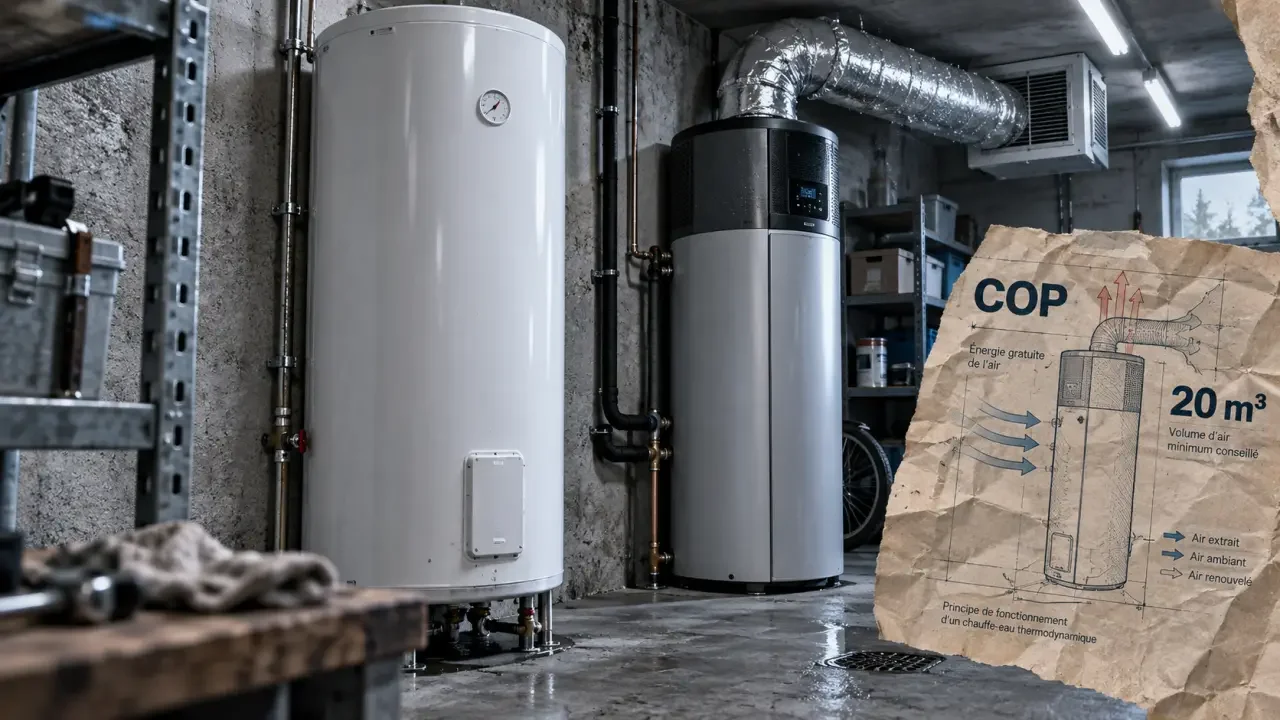 Chauffe-eau électrique ou thermodynamique : prix, emplacement et facture ne racontent pas la même histoire