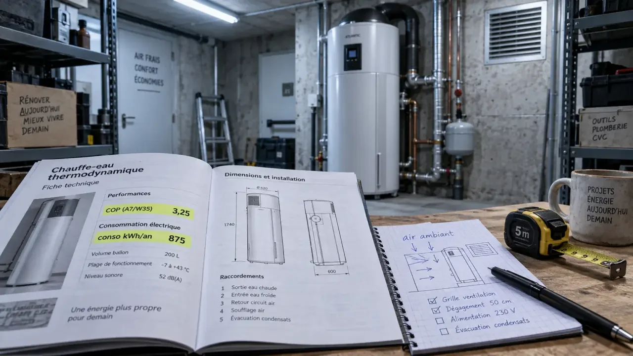 Chauffe-eau thermodynamique Castorama : le local peut faire grimper la facture