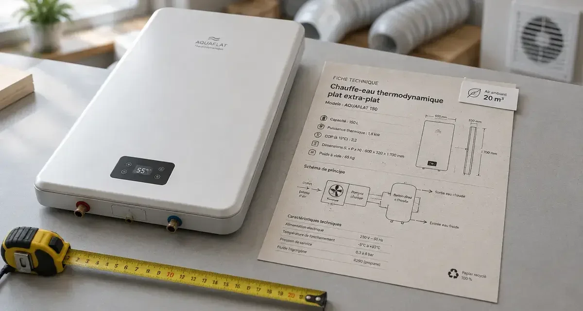 Chauffe-eau thermodynamique plat : le vrai gain de place face aux contraintes techniques