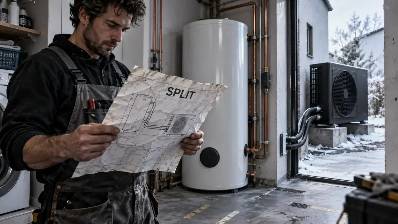 Chauffe-eau thermodynamique split : le choix de la performance quand l'espace manque