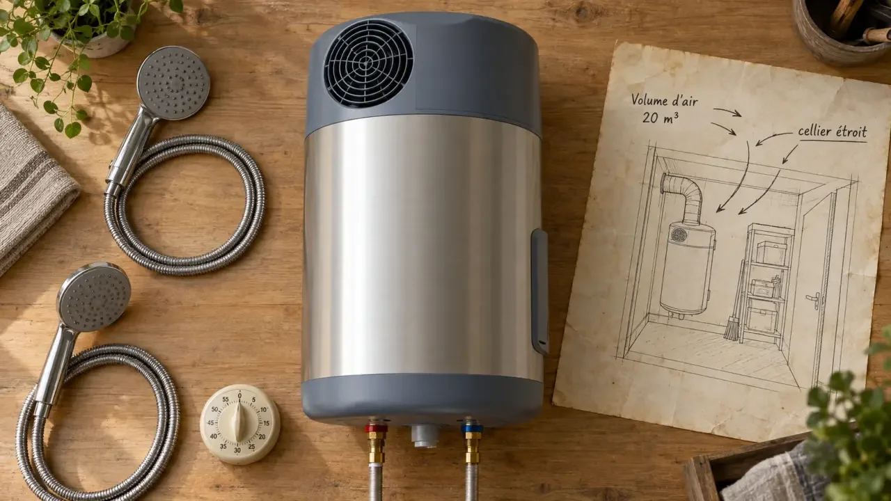 Chauffe-eau thermodynamique 50 L : compact, mais vite limité à deux personnes