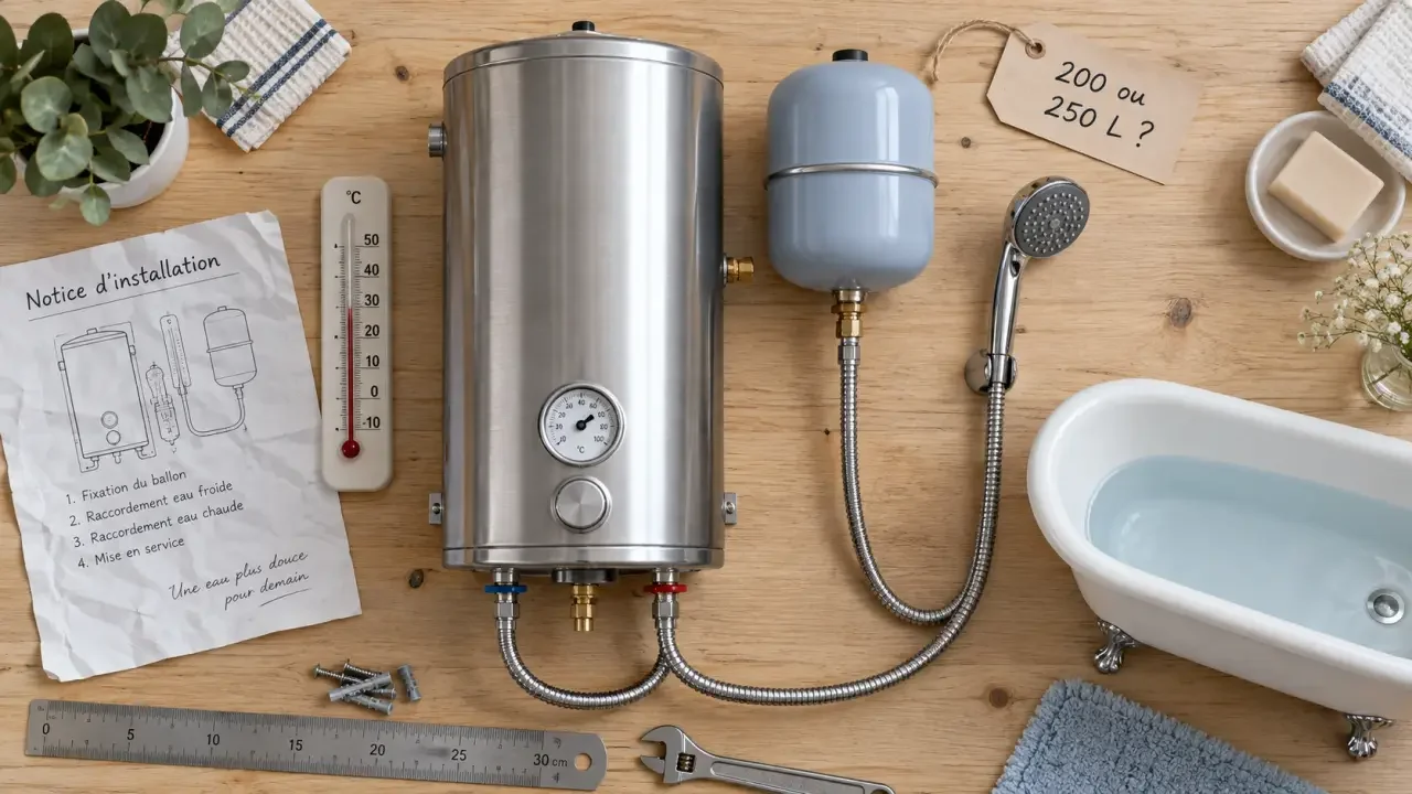 Chauffe-eau thermodynamique : 200 ou 250 litres, le bon volume dépend des usages