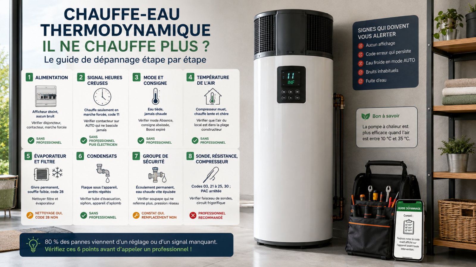 Pourquoi mon chauffe-eau eau ne chauffe plus?