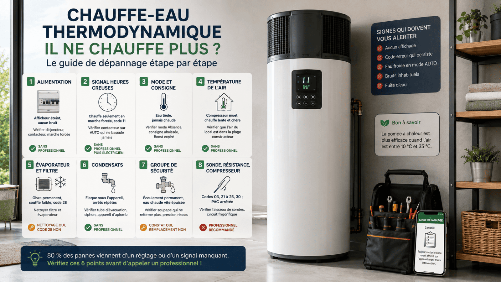 Pourquoi mon chauffe-eau eau ne chauffe plus?